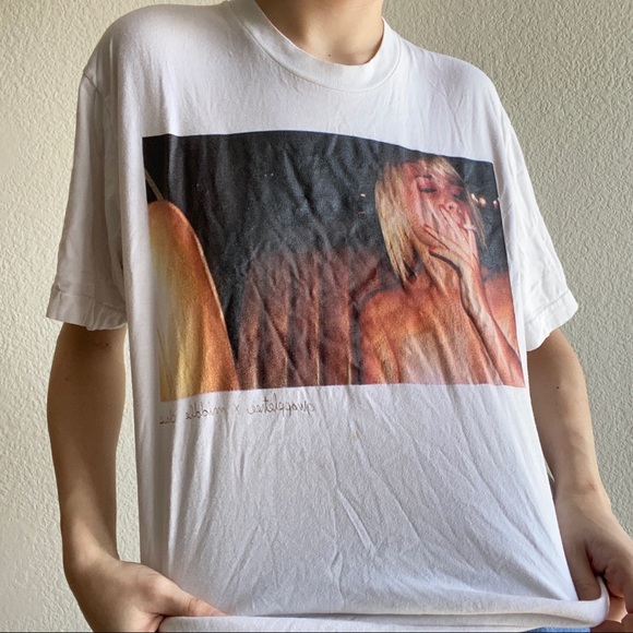 smoking woman graphic tee (crosslist on depop) - Picture 1 of 3